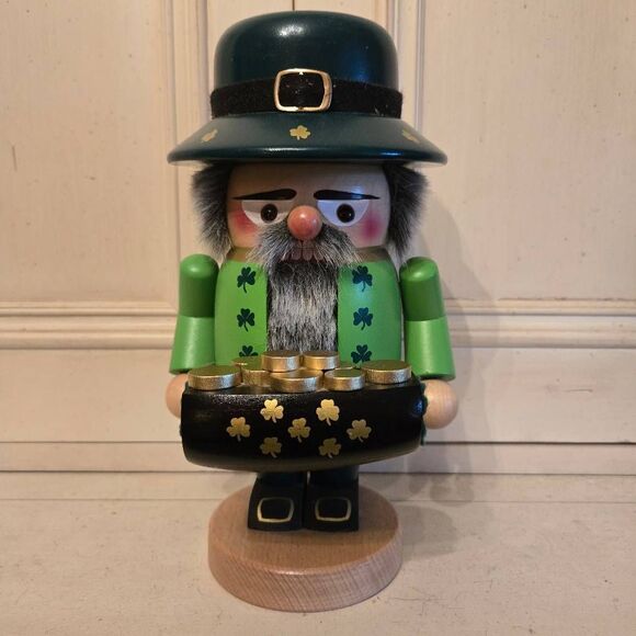 Steinbach Leprechaun Nutcracker Troll Gnome Irish German Handmade Signed - Picture 1 of 9